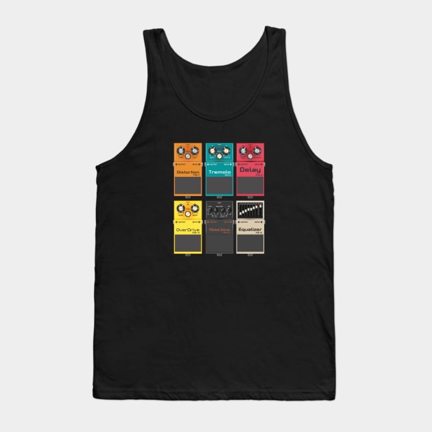 Guitar Effects Pedal (Pedal Board) Tank Top by Petrol_Blue